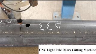 자동적인 극 문 절단기, CNC 전등 기둥 문 절단기